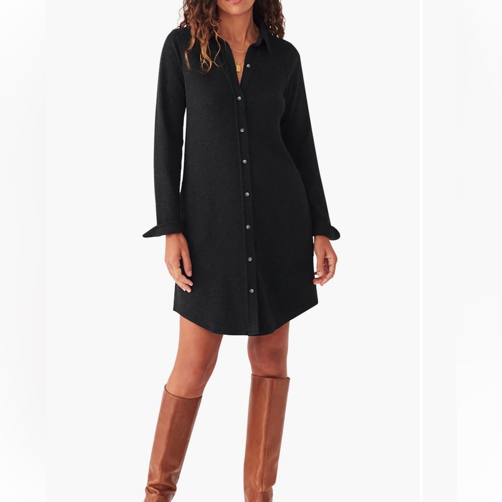Black Button-Up Dress